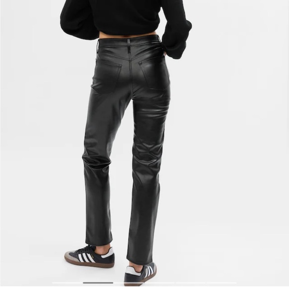 Gap Cheecky Straight Leather Pant - Picture 1 of 6